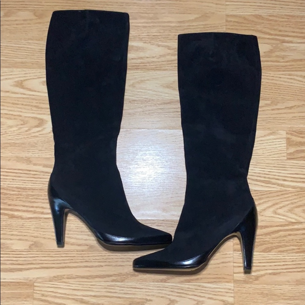 Knee-high Salvatore Ferragamo Black Suede Boots